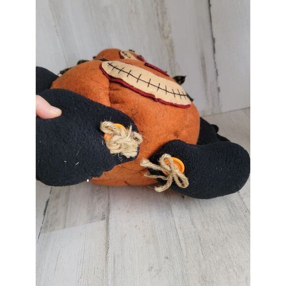 felt large pumpkin jack o'lantern man home decor Halloween fall Harvest - Picture 5 of 9